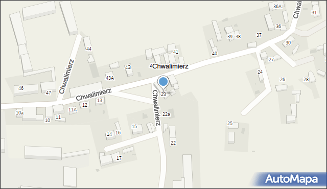 Chwalimierz, Chwalimierz, 23, mapa Chwalimierz