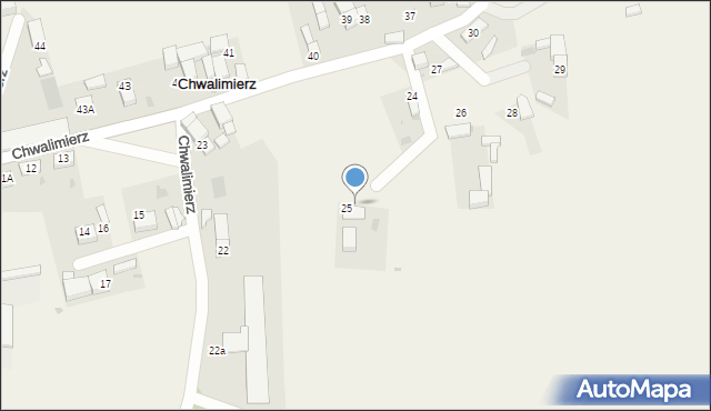 Chwalimierz, Chwalimierz, 25A, mapa Chwalimierz