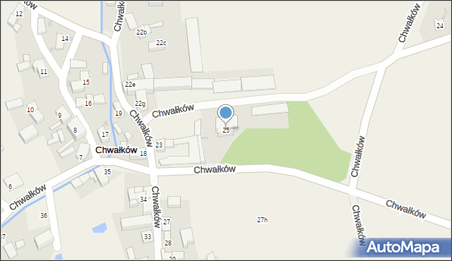 Chwałków, Chwałków, 25, mapa Chwałków