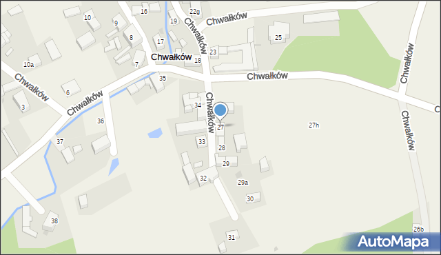 Chwałków, Chwałków, 27, mapa Chwałków