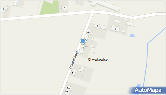 Chwałkowice, Chwałkowice, 6, mapa Chwałkowice