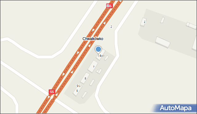 Chwałkówko, Chwałkówko, 6/2, mapa Chwałkówko