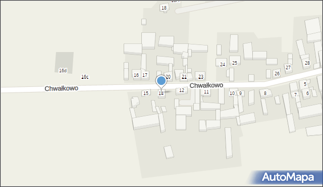 Chwałkowo, Chwałkowo, 14, mapa Chwałkowo