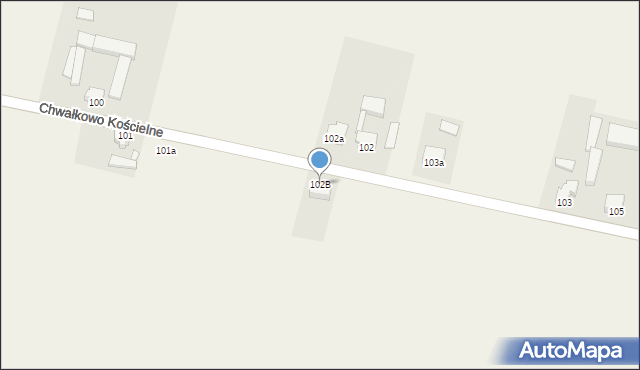 Chwałkowo Kościelne, Chwałkowo Kościelne, 102B, mapa Chwałkowo Kościelne