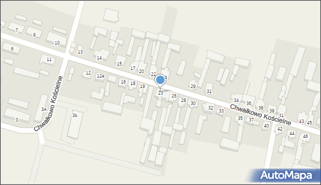 Chwałkowo Kościelne, Chwałkowo Kościelne, 23, mapa Chwałkowo Kościelne