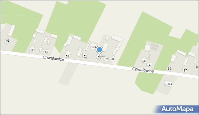 Chwałowice, Chwałowice, 51, mapa Chwałowice