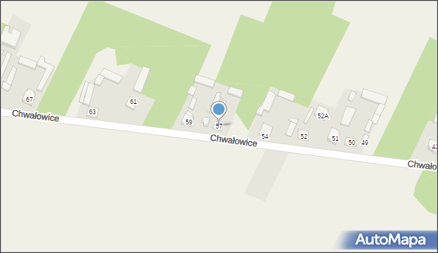 Chwałowice, Chwałowice, 57, mapa Chwałowice