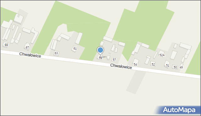 Chwałowice, Chwałowice, 59, mapa Chwałowice