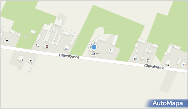 Chwałowice, Chwałowice, 63, mapa Chwałowice