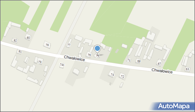 Chwałowice, Chwałowice, 75, mapa Chwałowice