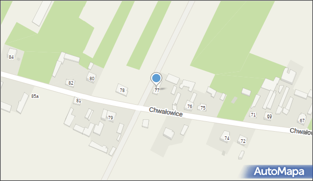 Chwałowice, Chwałowice, 77, mapa Chwałowice