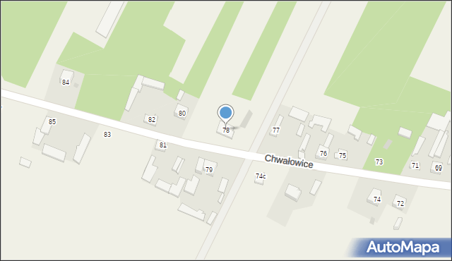 Chwałowice, Chwałowice, 78, mapa Chwałowice