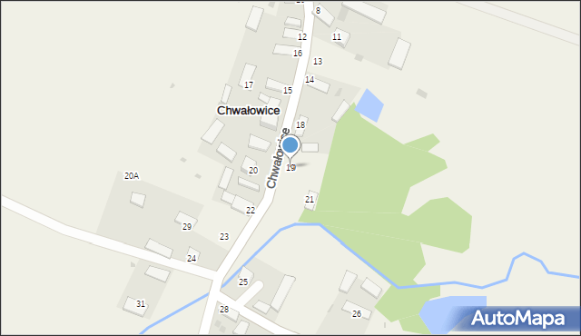 Chwałowice, Chwałowice, 19, mapa Chwałowice