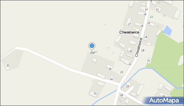 Chwałowice, Chwałowice, 20A, mapa Chwałowice