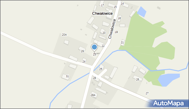 Chwałowice, Chwałowice, 23, mapa Chwałowice