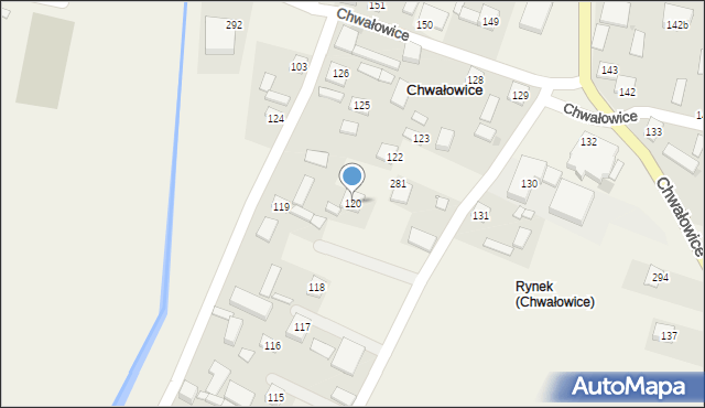 Chwałowice, Chwałowice, 120, mapa Chwałowice