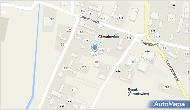 Chwałowice, Chwałowice, 122, mapa Chwałowice