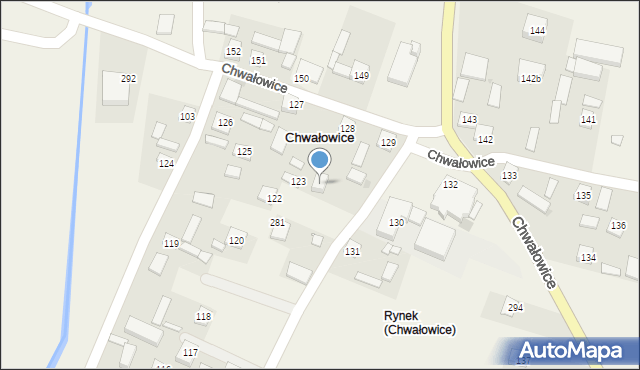 Chwałowice, Chwałowice, 123a, mapa Chwałowice