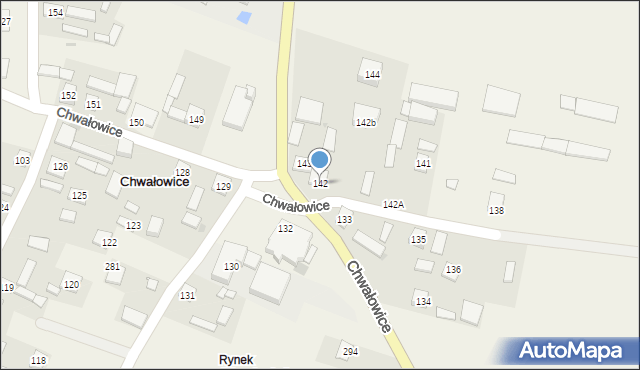 Chwałowice, Chwałowice, 142, mapa Chwałowice