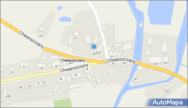 Chwarszczany, Chwarszczany, 13, mapa Chwarszczany