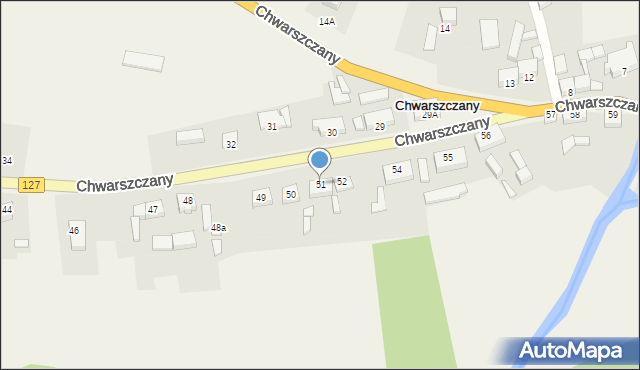 Chwarszczany, Chwarszczany, 51, mapa Chwarszczany