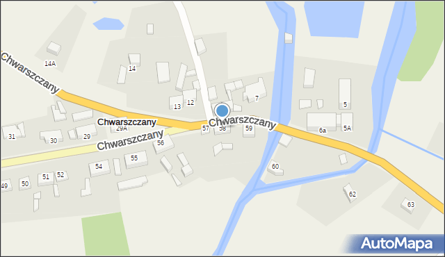 Chwarszczany, Chwarszczany, 58, mapa Chwarszczany