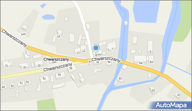 Chwarszczany, Chwarszczany, 8, mapa Chwarszczany