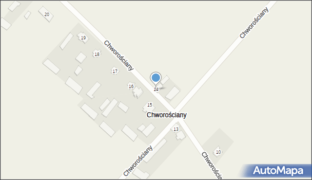 Chworościany, Chworościany, 14, mapa Chworościany