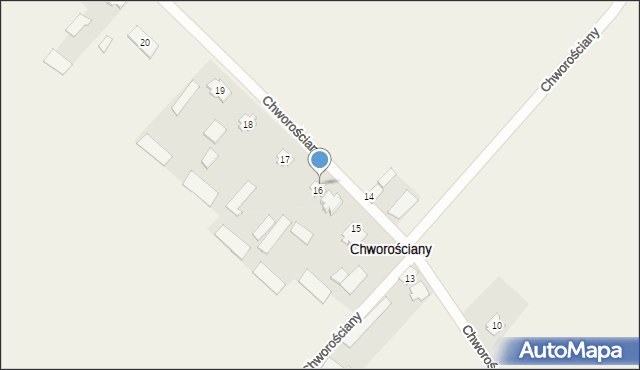 Chworościany, Chworościany, 16a, mapa Chworościany