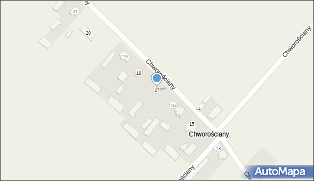 Chworościany, Chworościany, 17, mapa Chworościany