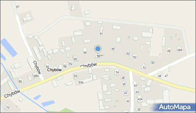 Chybów, Chybów, 58, mapa Chybów