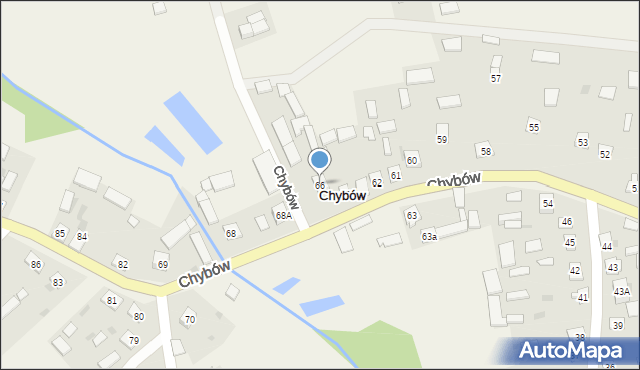 Chybów, Chybów, 66, mapa Chybów