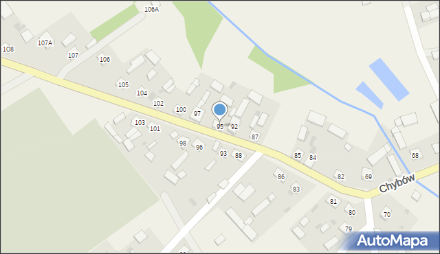 Chybów, Chybów, 95, mapa Chybów