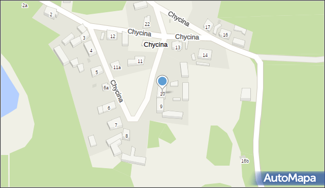 Chycina, Chycina, 10, mapa Chycina