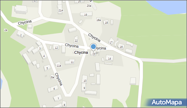 Chycina, Chycina, 13, mapa Chycina