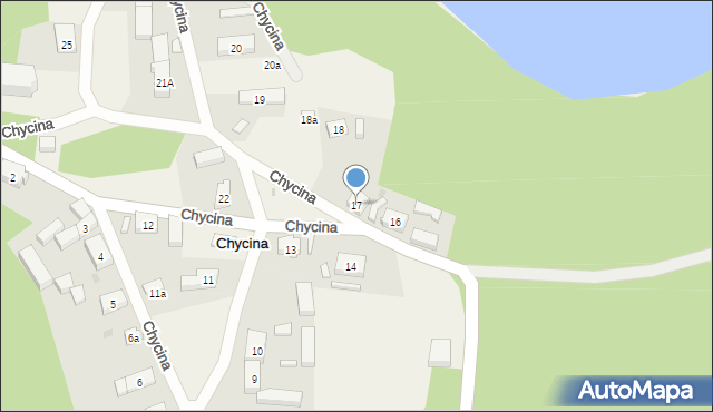 Chycina, Chycina, 17, mapa Chycina