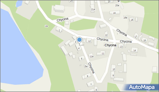 Chycina, Chycina, 4A, mapa Chycina