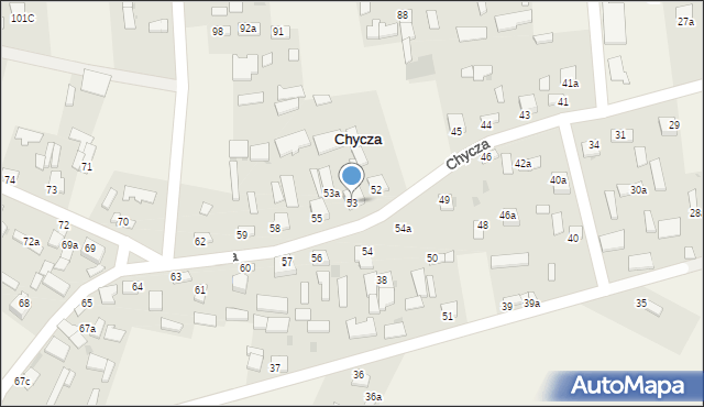 Chycza, Chycza, 53, mapa Chycza