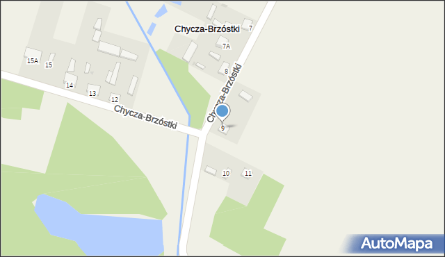 Chycza-Brzóstki, Chycza-Brzóstki, 9, mapa Chycza-Brzóstki