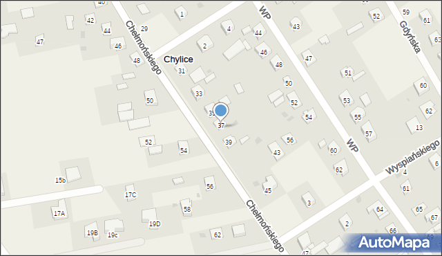 Chylice-Kolonia, Chełmońskiego, 37a, mapa Chylice-Kolonia