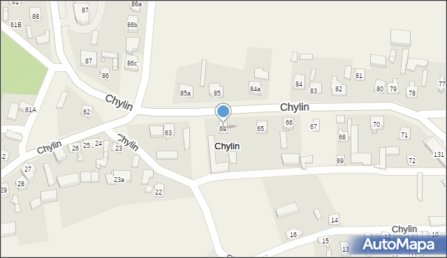 Chylin, Chylin, 64, mapa Chylin