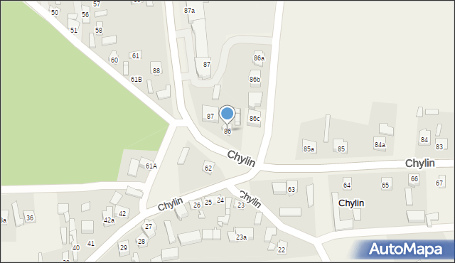 Chylin, Chylin, 86, mapa Chylin