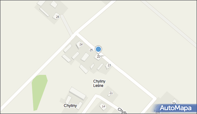 Chyliny, Chyliny, 22, mapa Chyliny