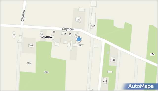 Chynów, Chynów, 15A, mapa Chynów