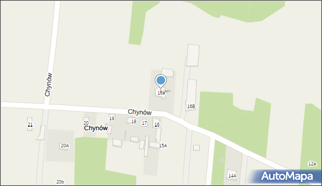 Chynów, Chynów, 16a, mapa Chynów