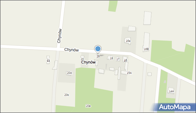 Chynów, Chynów, 19, mapa Chynów