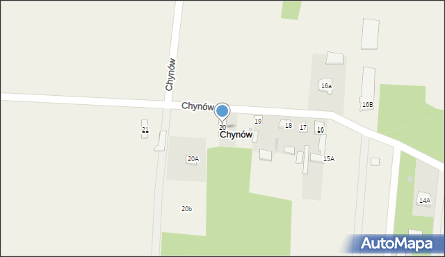 Chynów, Chynów, 20, mapa Chynów