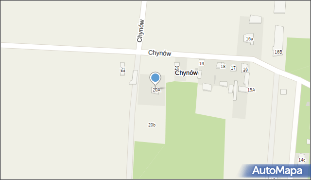 Chynów, Chynów, 20A, mapa Chynów