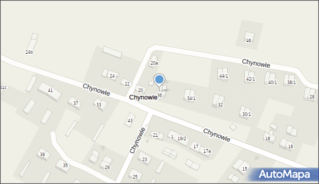 Chynowie, Chynowie, 36/2, mapa Chynowie