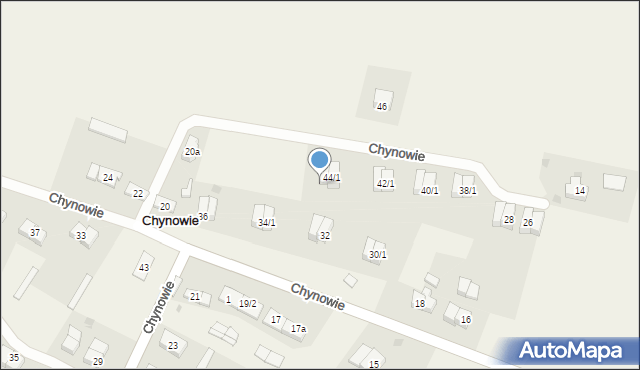 Chynowie, Chynowie, 44/3, mapa Chynowie